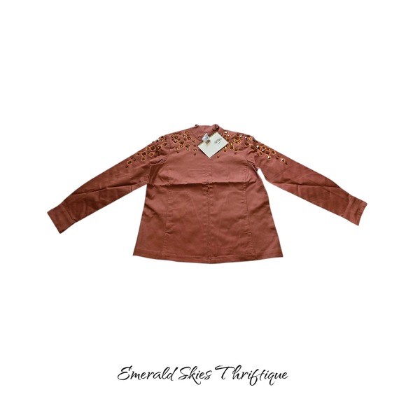 Bob Mackie Jackets & Blazers - Bob Mackie Wearable Art Jacket Embellished Gems Full Zip Size small. Free ship